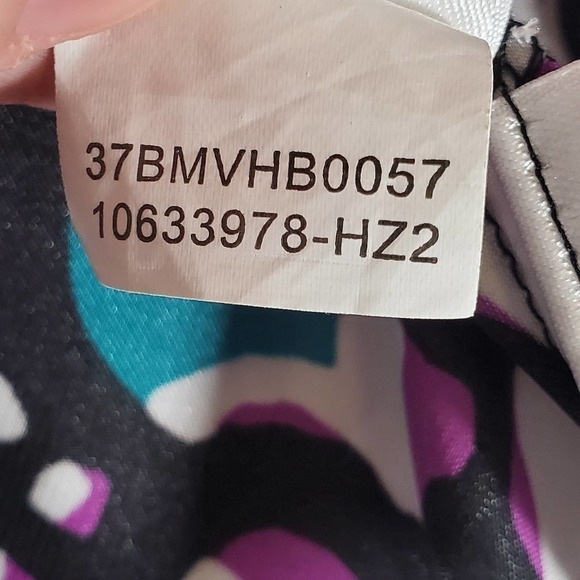 Nine West Satin Tie Neck Sleeveless Blouse Purple Blue Size Small - Picture 8 of 10